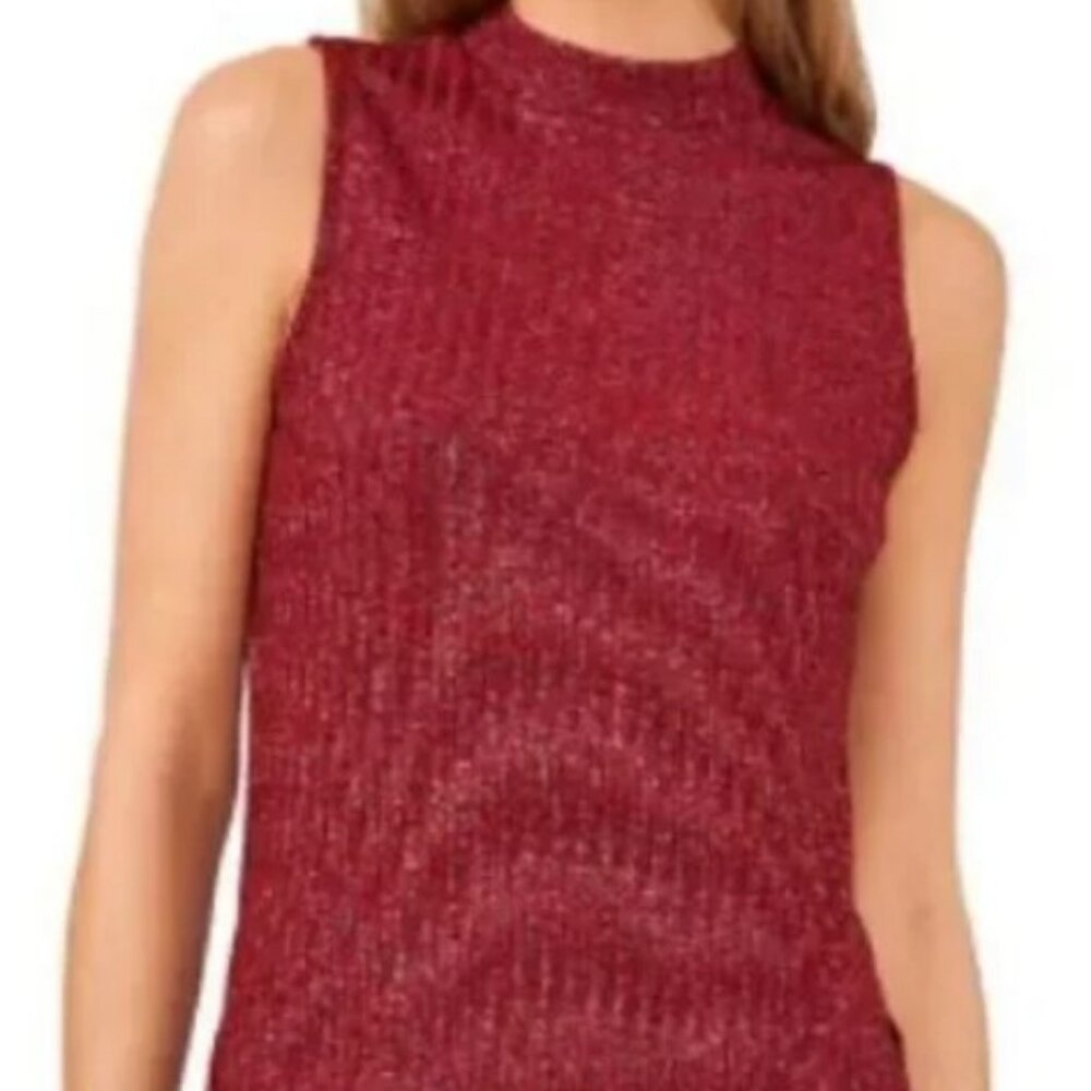 Vince Camuto Sleeveless Rib-Knit Mock Neck Top Sz XL